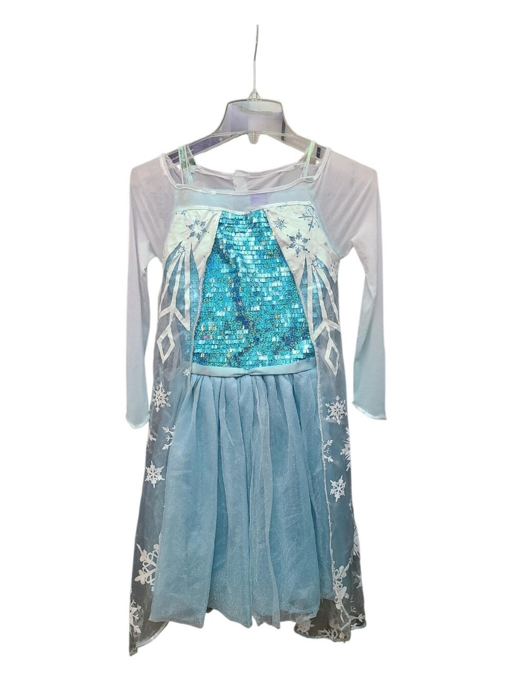 Frozen Sparkling Aqua Sequin & Light Blue Tulle Elsa Costume M--girls Size 8-10